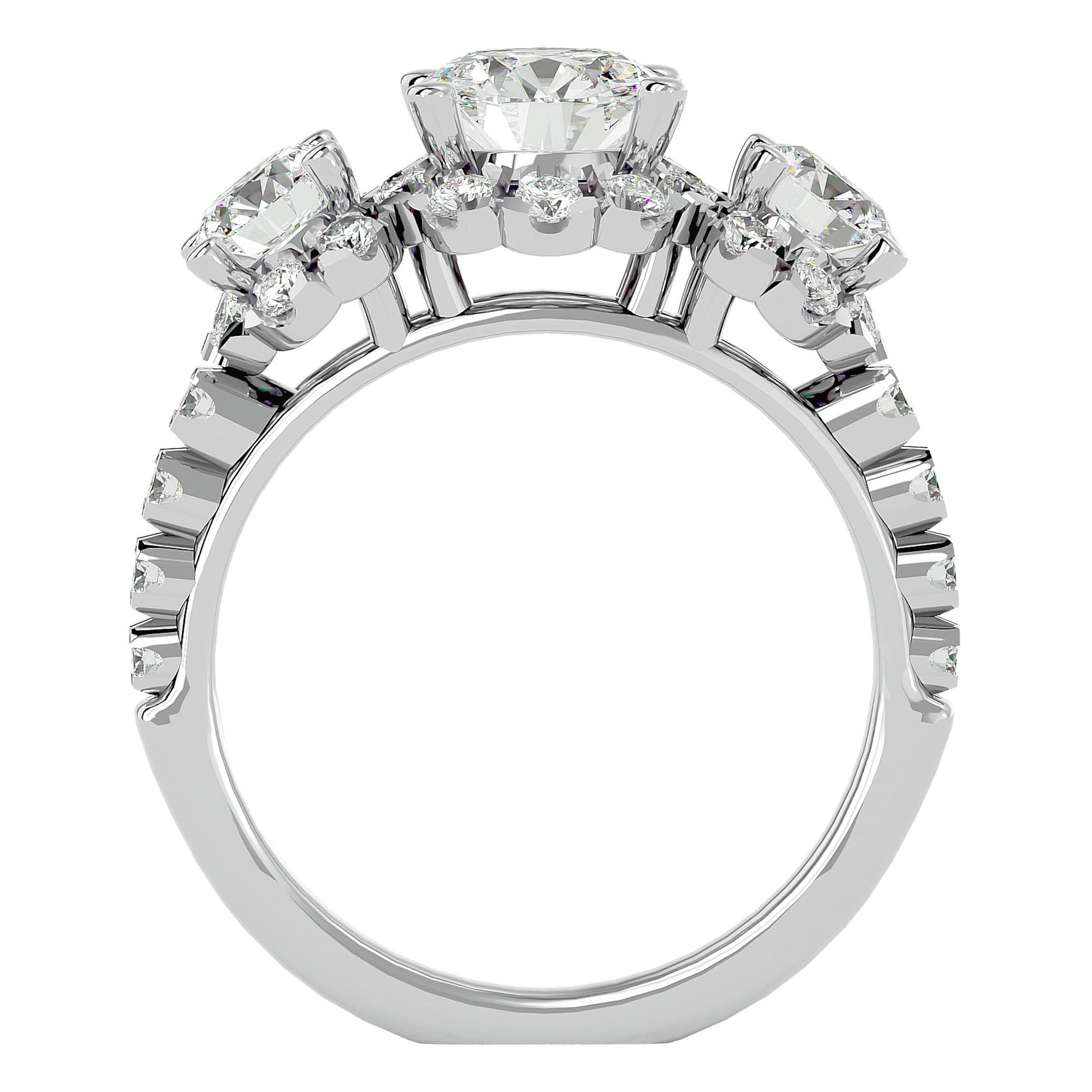 Inel de Logodnă Imperial cu Diamante Naturale de 2.04 ct din Platina - Castelo.ro