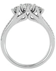 Inel de Logodnă Solitaire Pavè cu Moissanite de 0.90 ct din Platina - Castelo.ro