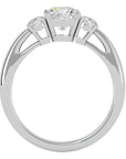 Inel de Logodnă Solitaire cu Trei Moissanite de 1.57 ct din Platina - Castelo.ro