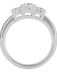 Inel de Logodnă Cu Trei Diamante Naturale Tăietură Prințesă de 1.32 ct din Platina - Castelo.ro
