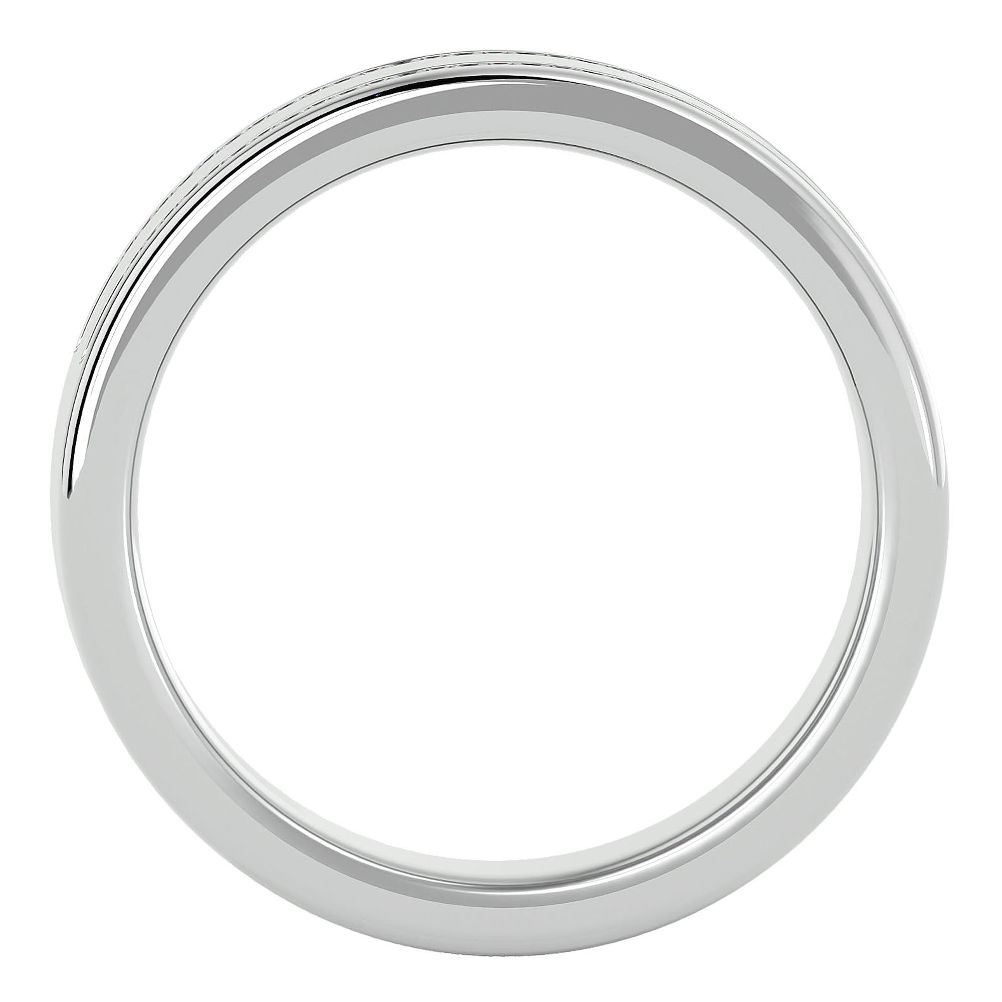 Verighetă Solène din Aur 14k Cu Două Rânduri De Diamante Naturale de 0.46 ct din 14k Aur Alb - Castelo.ro