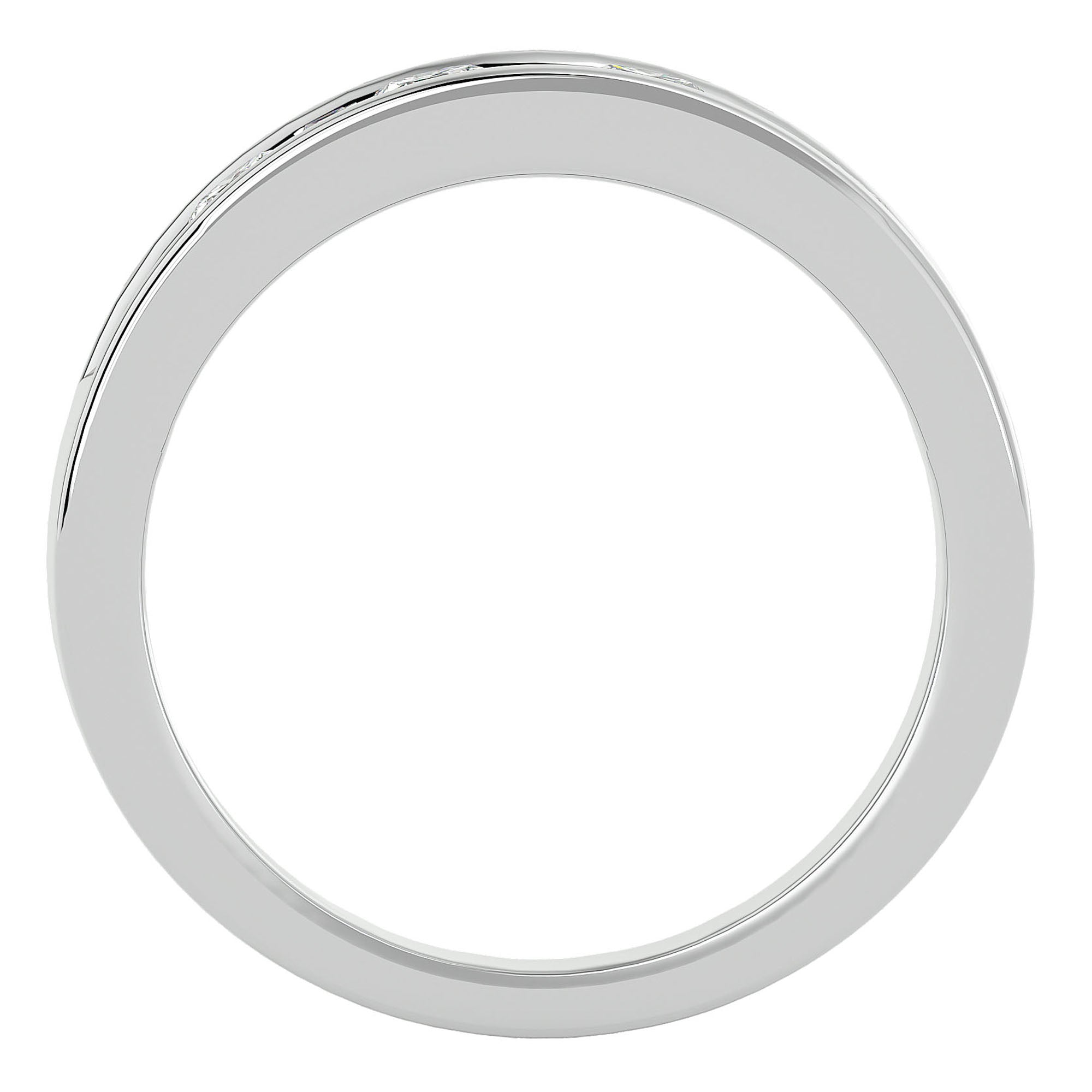 Verighetă Eternă din Aur 14k cu Moissanite de 1.24 ct din 14k Aur Alb - Castelo.ro