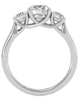 Inel de Logodnă Renée cu Trei Moissanite de 1.95 ct din Platina - Castelo.ro