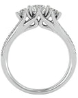 Inel de Logodnă Solitaire Pavè cu Diamante Naturale de 0.90 ct din Platina - Castelo.ro
