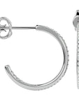 Cercei Cununa Nobilă din Aur 14k cu Diamante Naturale de 0.38 ct din 14k Aur Alb - Castelo.ro