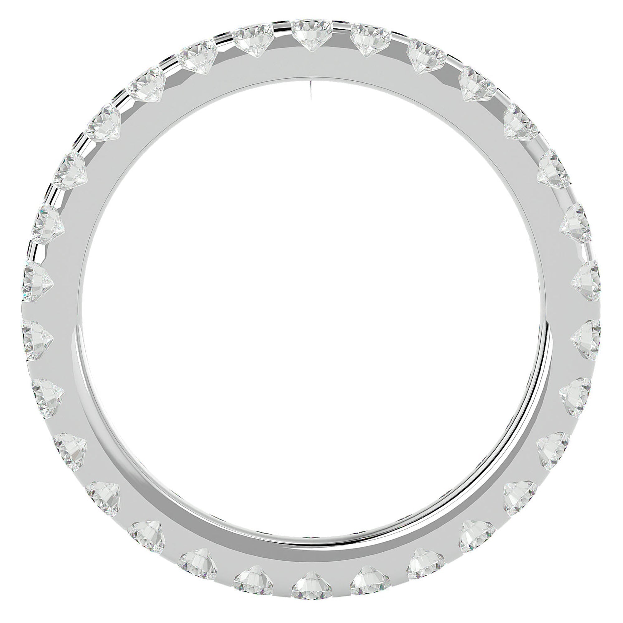 Inel Eternity din Aur 14k cu Moissanite de 1.04 ct din 14k Aur Alb - Castelo.ro