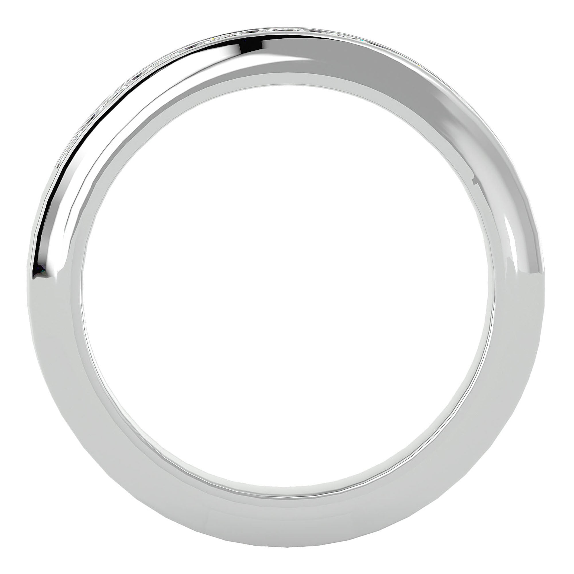 Verighetă Chloé cu Bandă De Moissanite de 0.74 CT din Platina - Castelo.ro