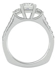 Inel de Logodnă din Aur 14k cu Trei Diamante Create în Laborator In Forma De Prințesă de 1.72 ct din 14k Aur Alb - Castelo.ro