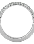Inelul Promisiunii din Aur 14k cu Diamante Create în Laborator Pavé de 0.77 ct din 14k Aur Alb - Castelo.ro