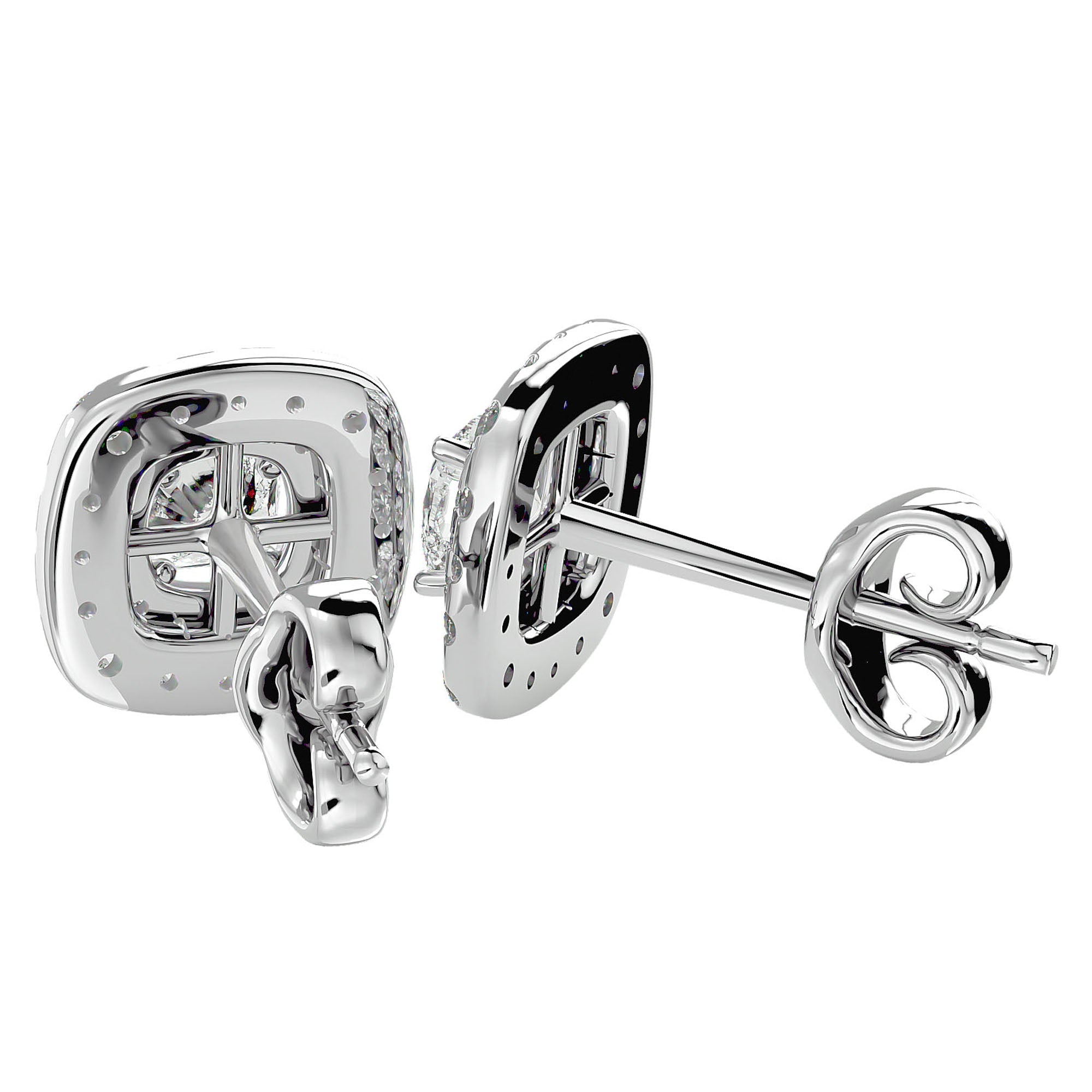 Cercei Stud Cu Moissanite de 2.2 ct din - Castelo.ro