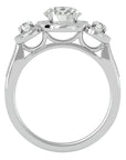 Inel de Logodnă Vintage Cu Trei Moissanite de 1.43 ct din Platina - Castelo.ro