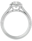 Inel de Logodnă Halo Pavé cu Diamante Naturale de 1.79 ct din Platina - Castelo.ro
