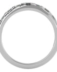 Inel Bagheta Eternity din Aur 14k cu Diamante Naturale de 0.56 ct din 14k Aur Alb - Castelo.ro