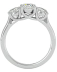 Inel de Logodnă Contessina din Aur 14k cu Trei Diamante Create în Laborator de 2.47 ct din 14k Aur Alb - Castelo.ro