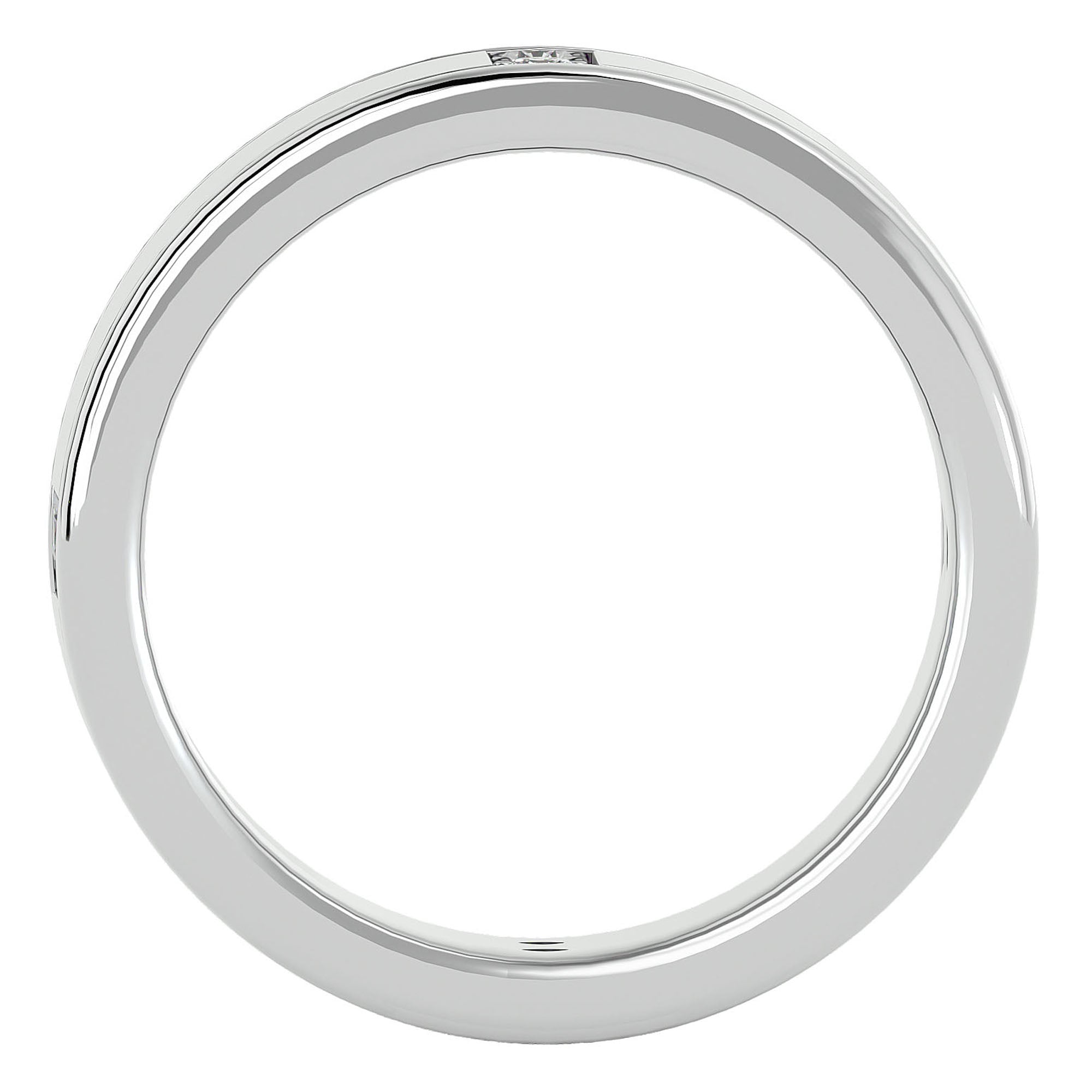Verighetă Forte cu Diamante Naturale de 0.28 ct din Platina - Castelo.ro