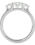 Inel Triplu de Logodnă Cu Trei Diamante Naturale de 0.96 ct din Platina - Castelo.ro