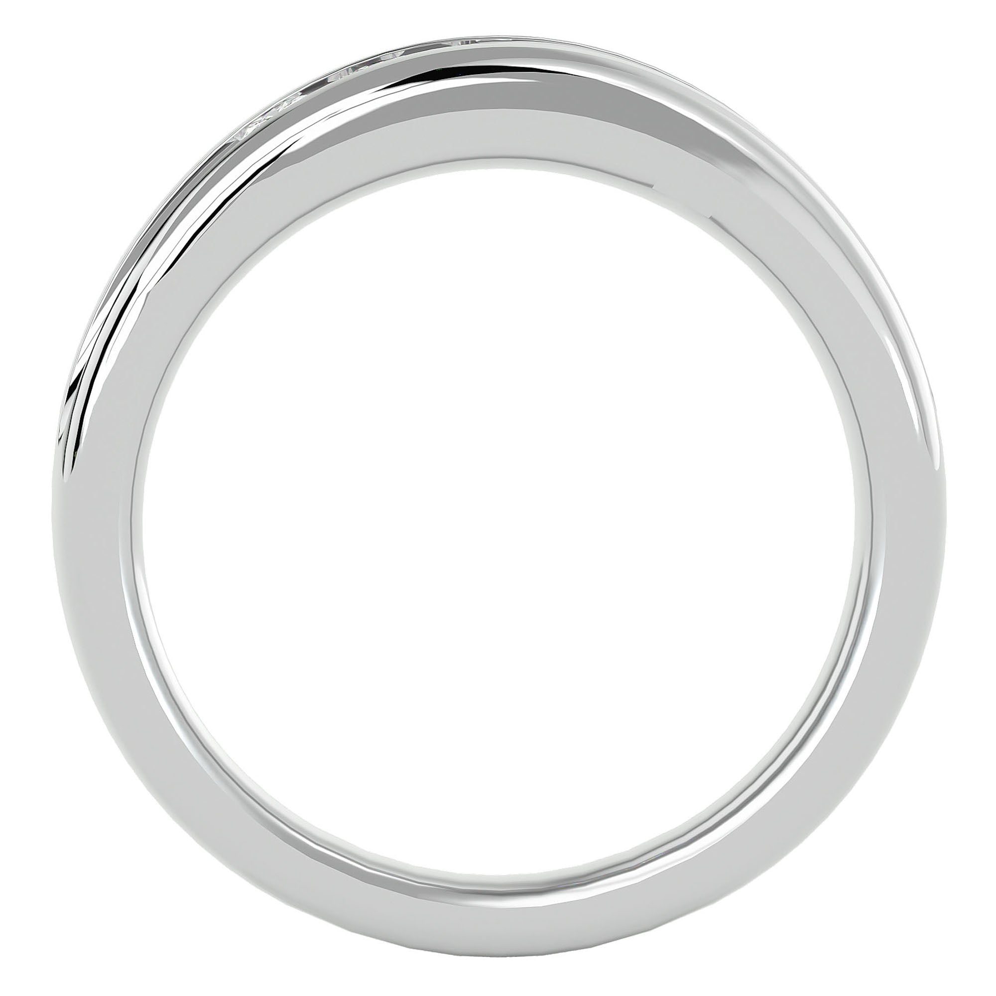 Verighetă Regală cu Moissanite de 0.51 ct din Platina - Castelo.ro