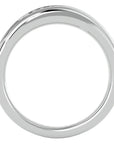 Verighetă Regală din Aur 14k cu Moissanite de 0.51 ct din 14k Aur Alb - Castelo.ro