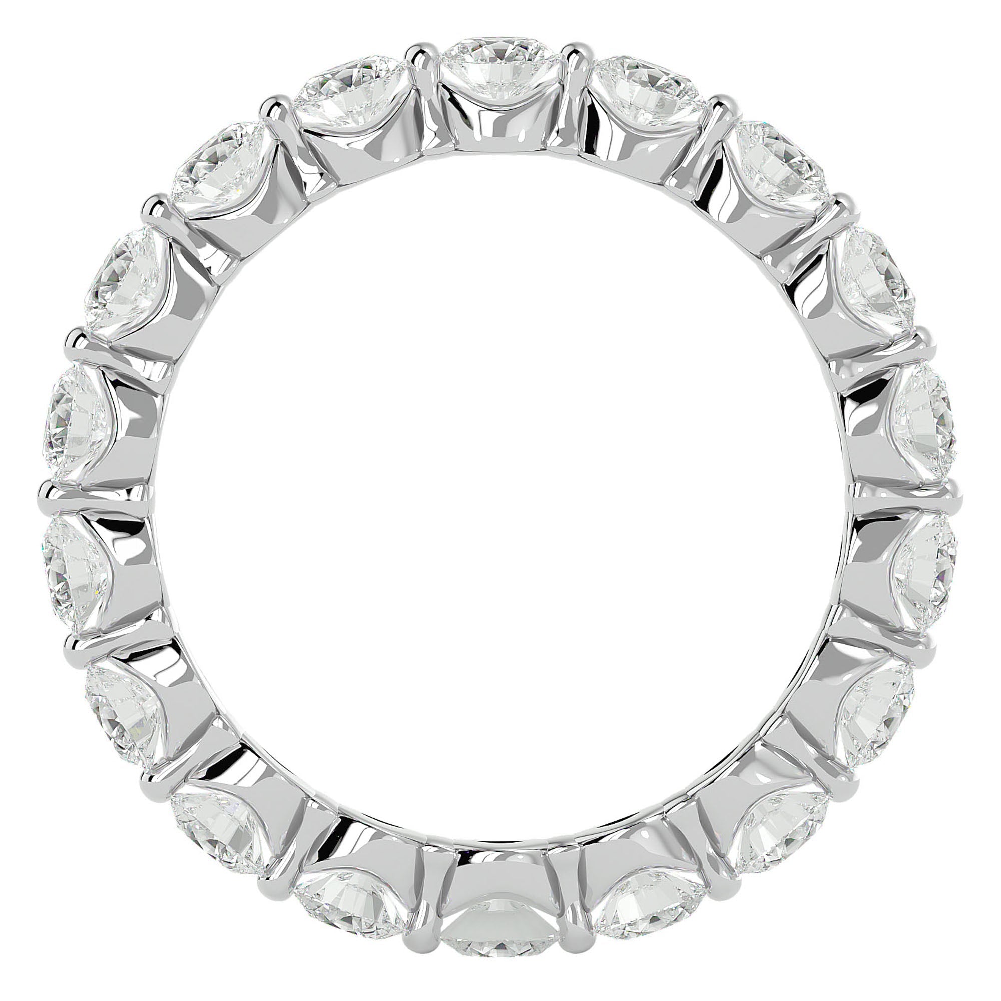 Inel Eternity cu Diamante Naturale de 2.01 ct din Platina - Castelo.ro