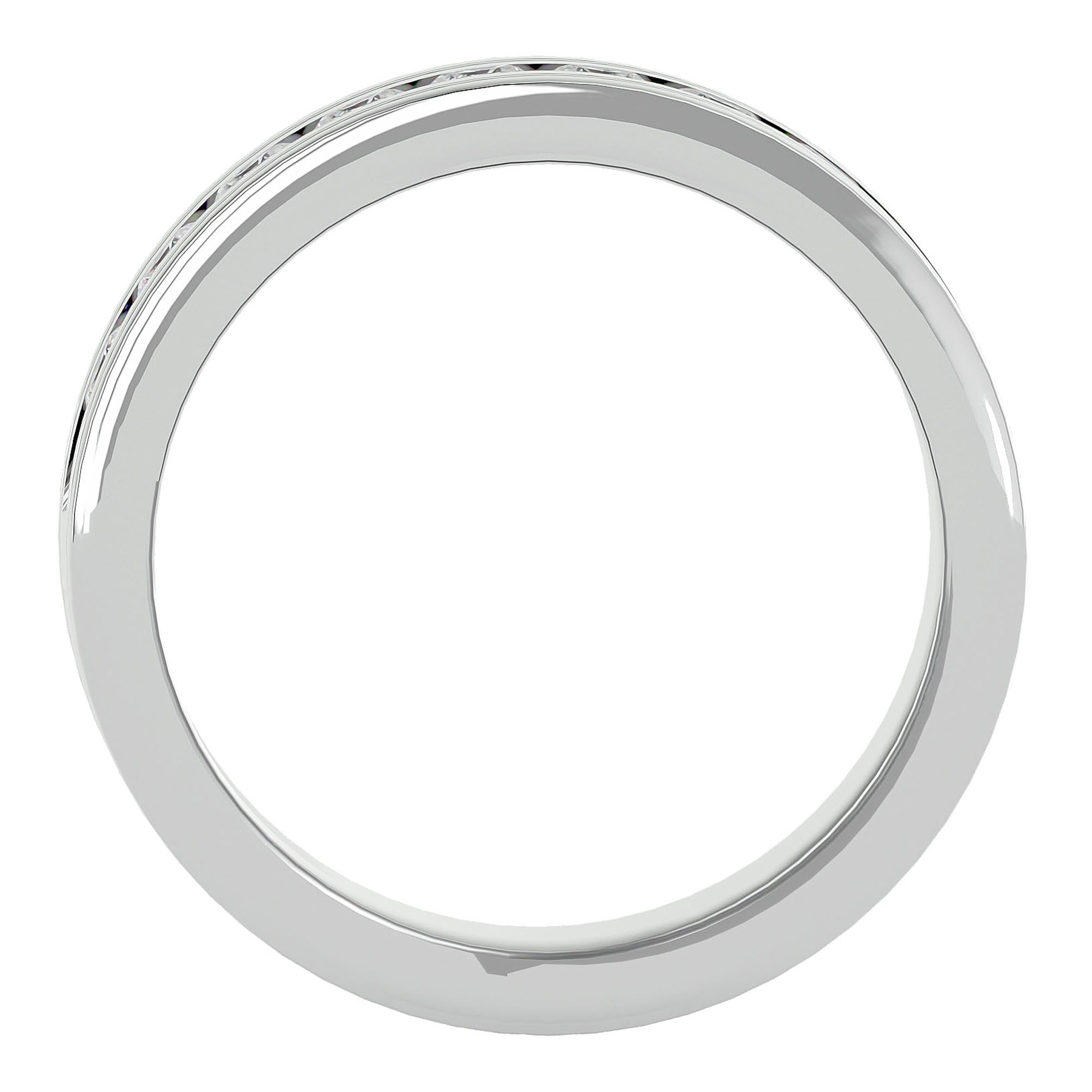 Verighetă Juliette cu Bandă De Diamante Naturale de 1.01 ct din Platina - Castelo.ro