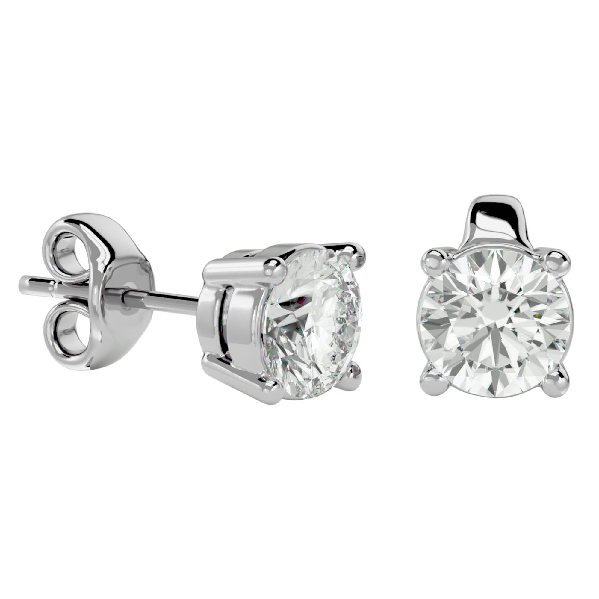Cercei Stud Solitaire cu Moissanite de 0.94 ct din - Castelo.ro