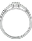 Inel de Logodnă cu Trei Moissanite de 0.93 ct din Platina - Castelo.ro
