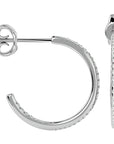 Cercei Cununa Nobilă din Aur 14k cu Diamante Create în Laborator de 0.38 ct din 14k Aur Alb - Castelo.ro