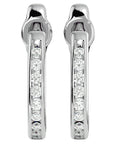 Cercei Hoop Regali din Aur 14k cu Moissanite de 0.54 ct din 14k Aur Alb - Castelo.ro