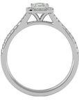 Inel de Logodnă Retro Pavé cu Diamante Naturale de 0.46 ct din Platina - Castelo.ro