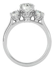 Inel de Logodnă Vivienne cu Trei Diamante Create în Laborator de 1.62 ct din Platina - Castelo.ro