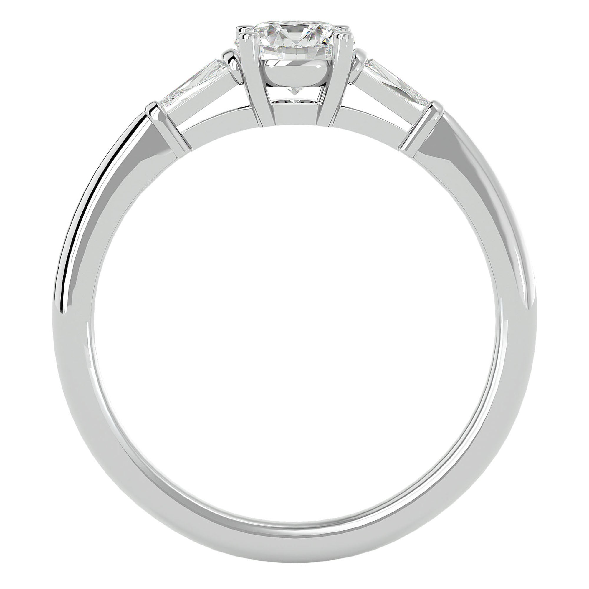Inel de Logodnă Solitaire cu Moissanite de 0.69 ct din Platina - Castelo.ro