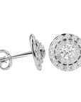 Cercei Halo Distins Cu Diamante Naturale de 1.97 ct din - Castelo.ro