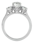Inel de Logodnă Vivienne cu Trei Moissanite de 1.62 ct din Platina - Castelo.ro