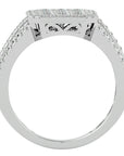 Inel Nobil din Aur 14k cu Diamante Create în Laborator Pavé de 1.53 ct din 14k Aur Alb - Castelo.ro