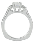 Inel de Logodnă cu Trei Diamante Naturale In Forma De Prințesă de 1.72 ct din Platina - Castelo.ro