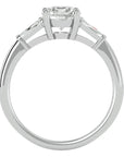 Inel de Logodnă cu Trei Moissanite de 1.22 ct din Platina - Castelo.ro
