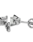 Cercei Stud Montură Prințesă cu Diamant Natural de 1 ct din - Castelo.ro