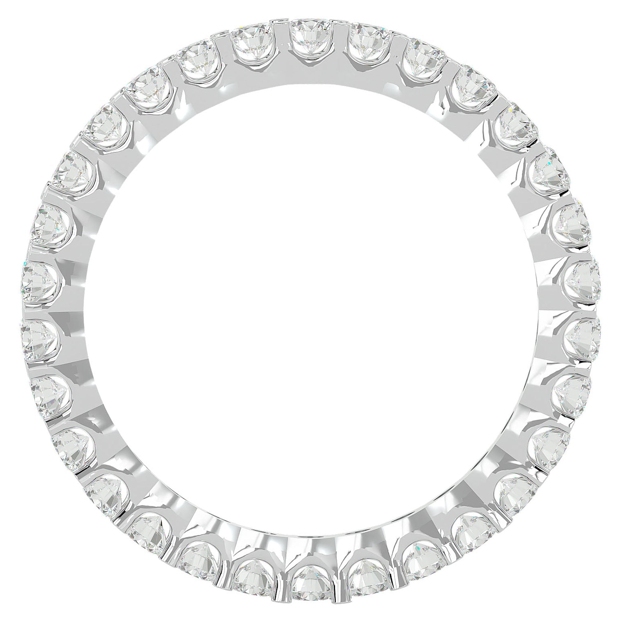 Inel Eternity cu Moissanite de 1.20 ct din Platina - Castelo.ro
