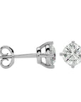 Cercei Stud din Aur 14k Cu Diamante Naturale Tăietură Rotundă Briliantă de 1.05 ct din 14k Aur Alb - Castelo.ro