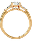 Inel de Logodnă cu Trei Moissanite de 1.22 ct din 18k Aur Galben - Castelo.ro