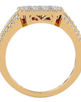 Inel Nobil din Aur 14k cu Diamante Create în Laborator Pavé de 1.53 ct din 14k Aur Galben - Castelo.ro