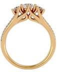 Inel de Logodnă Solitaire Pavè din Aur 14k cu Diamante Naturale de 0.90 ct din 14k Aur Galben - Castelo.ro