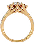 Inel de Logodnă Solitaire Pavè din Aur 14k cu Diamante Naturale de 0.90 ct din 14k Aur Galben - Castelo.ro