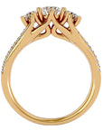 Inel de Logodnă Solitaire Pavè cu Diamante Create în Laborator de 0.90 ct din 18k Aur Galben - Castelo.ro