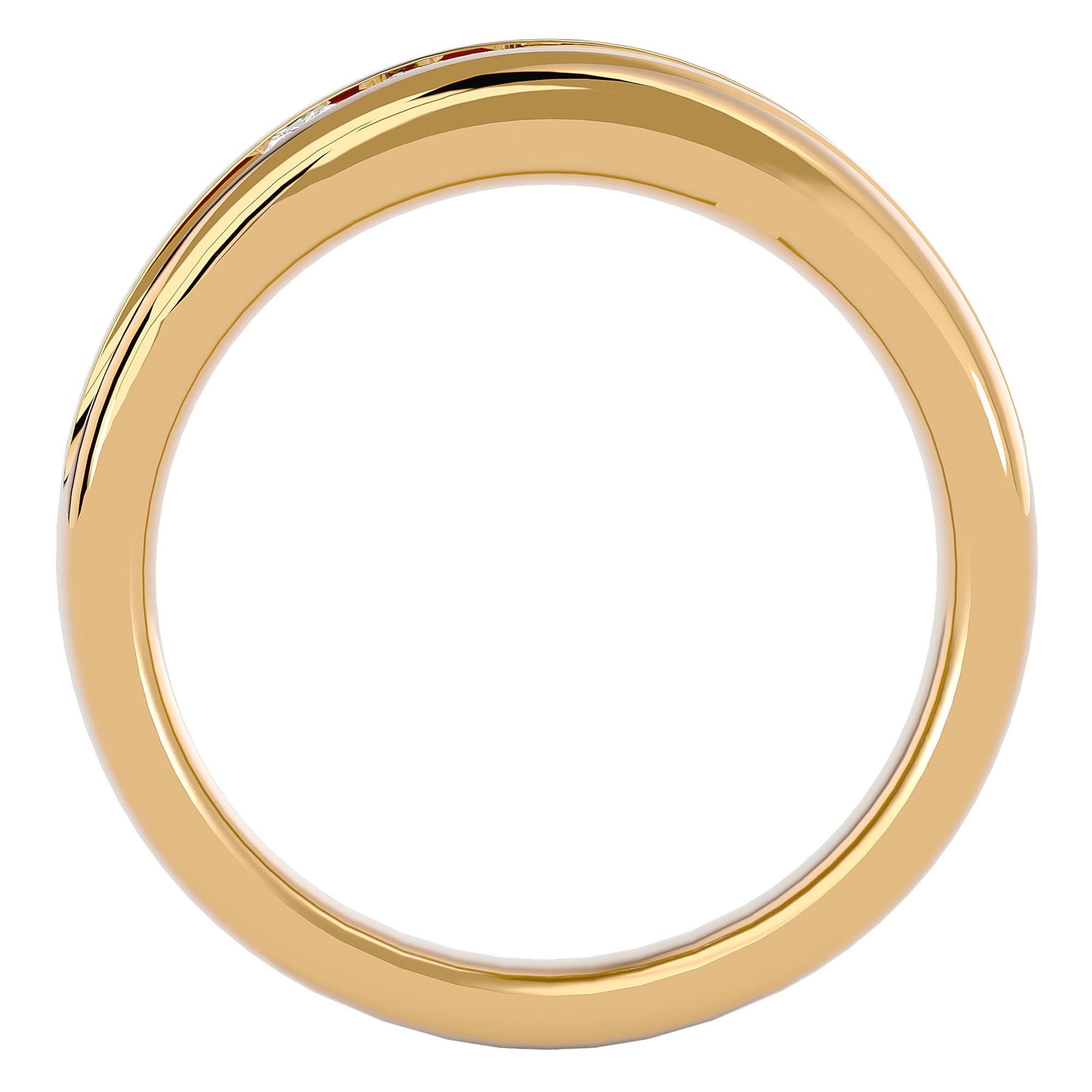 Verighetă Regală cu Diamante Naturale de 0.51 ct din 18k Aur Galben - Castelo.ro
