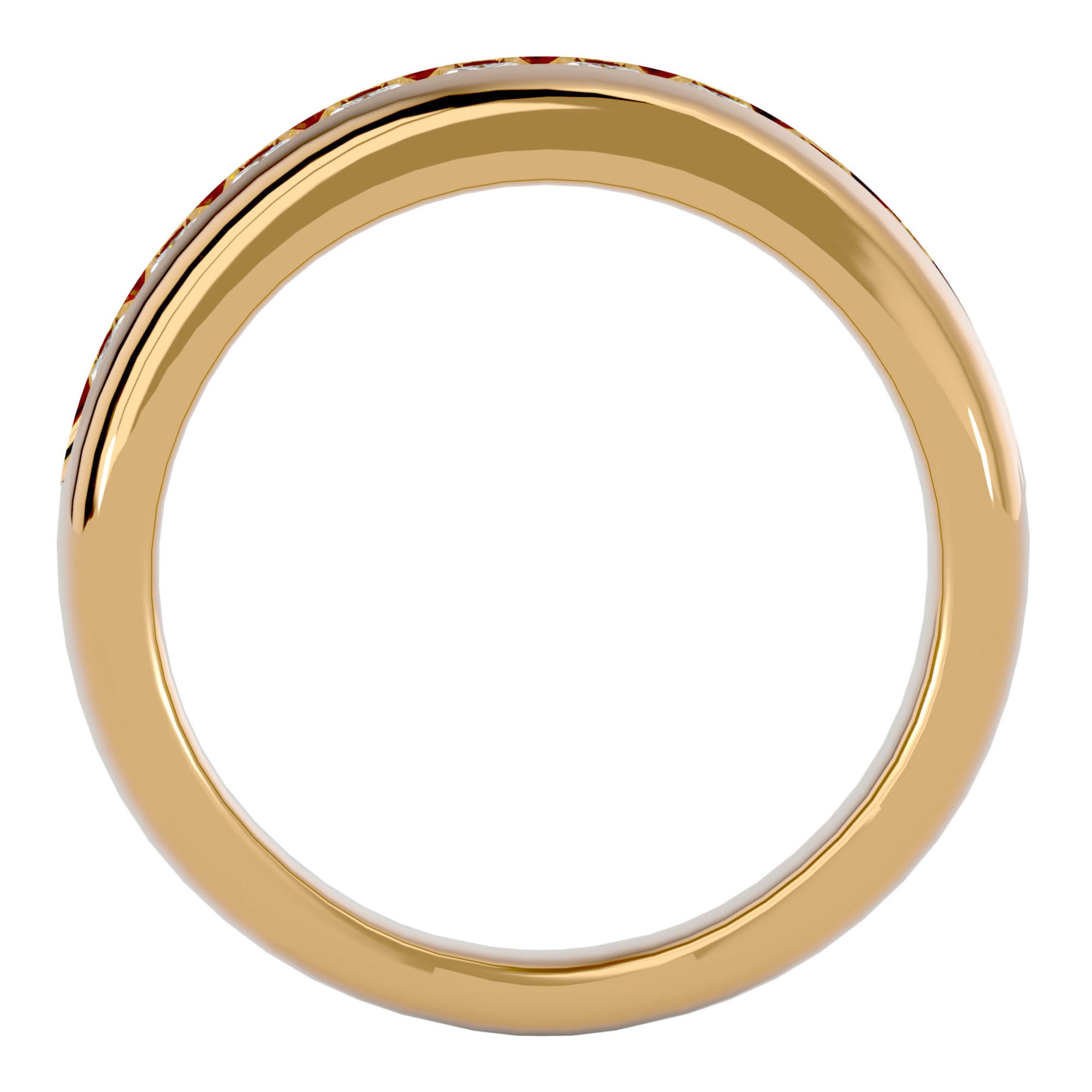 Verighetă Eternity cu Moissanite de 1.01 ct din 18k Aur Galben - Castelo.ro