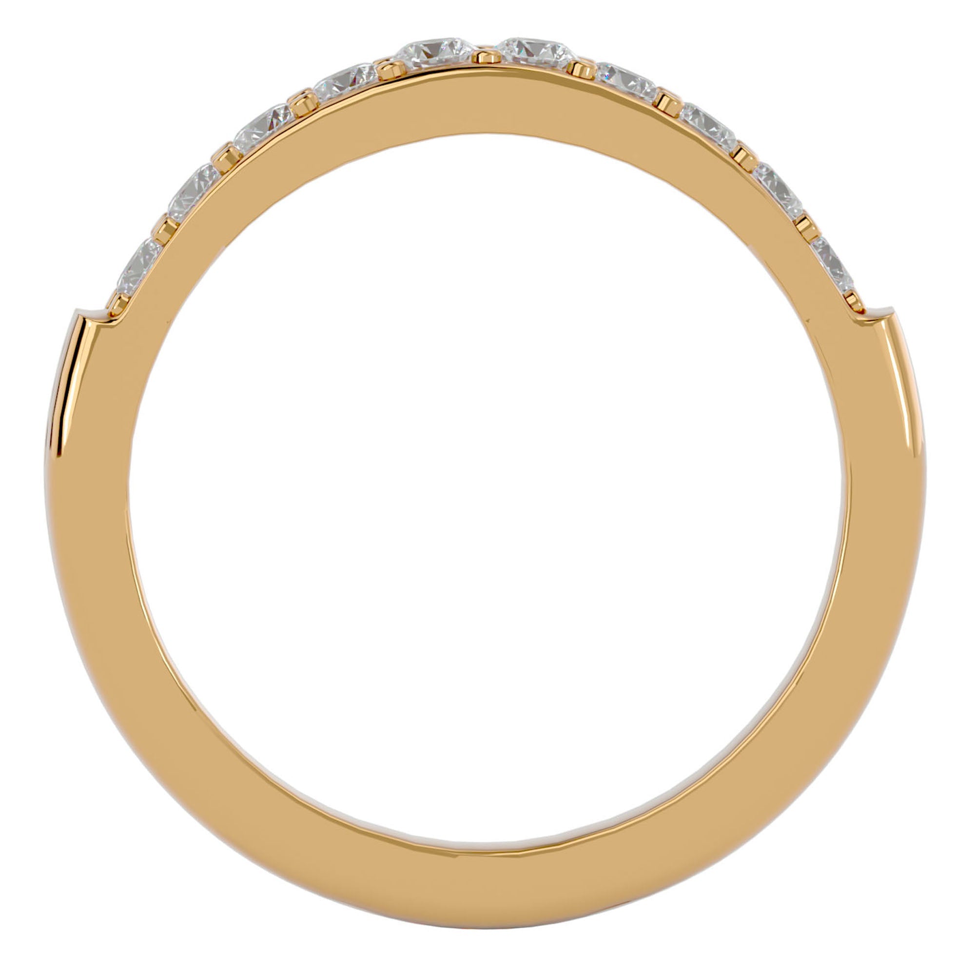 Inel Eternity Cu Moissanite de 0.40 ct din 18k Aur Galben - Castelo.ro