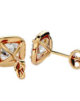 Cercei Stud Cu Moissanite de 2.06 ct din 18k Aur Galben - Castelo.ro