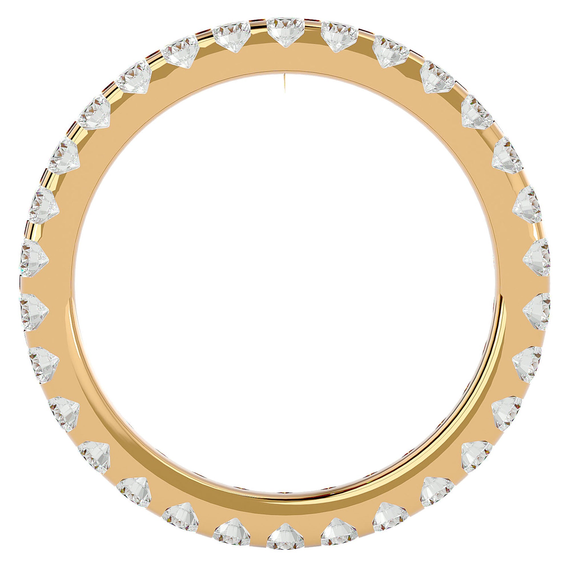 Inel Eternity din Aur 14k cu Moissanite de 1.04 ct din 14k Aur Galben - Castelo.ro