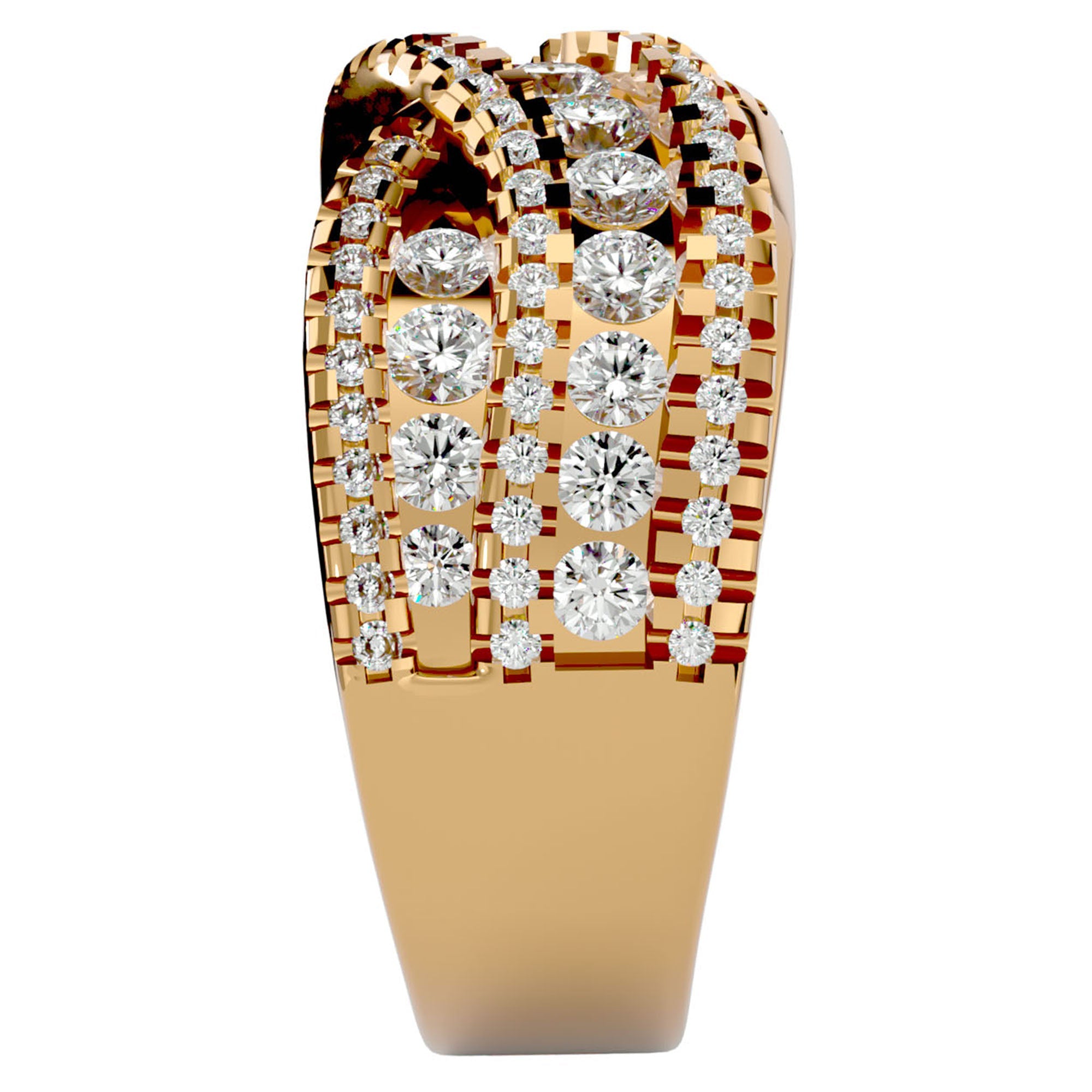 Inel Nobil cu Diadema de Moissanite de 1.26 ct din 18k Aur Galben - Castelo.ro